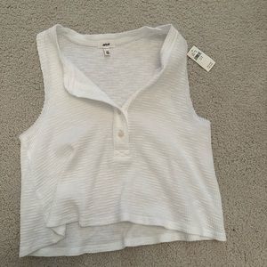 white aerie button up top